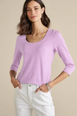 Hot Soft Essential Supima 3/4 Sleeve Tee I Tops