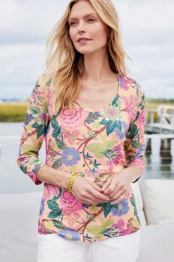 Hot Soft Essential Supima 3/4 Sleeve Tee I Tops