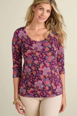 Hot Soft Essential Supima 3/4 Sleeve Tee I Tops