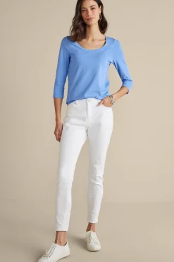 Hot Soft Essential Supima 3/4 Sleeve Tee I Tops