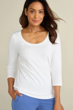 Hot Soft Essential Supima 3/4 Sleeve Tee I Tops
