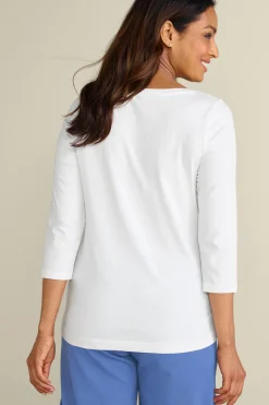 Hot Soft Essential Supima 3/4 Sleeve Tee I Tops