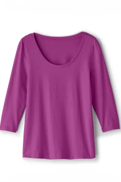 Hot Soft Essential Supima 3/4 Sleeve Tee I Tops