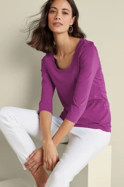 Hot Soft Essential Supima 3/4 Sleeve Tee I Tops