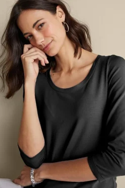 Hot Soft Essential Supima 3/4 Sleeve Tee I Tops