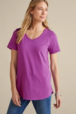 Discount Soft Essential Supima Isabel Short Sleeve Tunic Tops|Tunics & Leggings