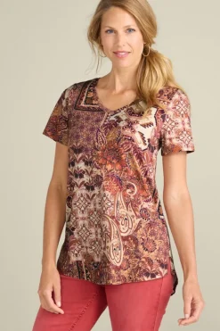 Discount Soft Essential Supima Isabel Short Sleeve Tunic Tops|Tunics & Leggings