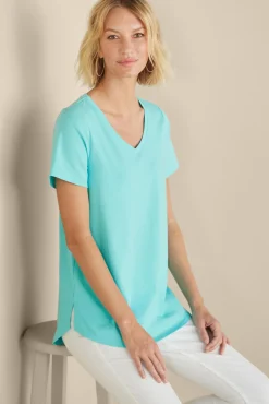 Discount Soft Essential Supima Isabel Short Sleeve Tunic Tops|Tunics & Leggings
