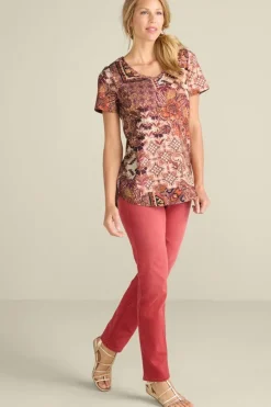 Discount Soft Essential Supima Isabel Short Sleeve Tunic Tops|Tunics & Leggings