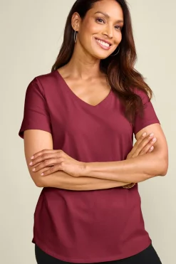 Discount Soft Essential Supima Isabel Short Sleeve Tunic Tops|Tunics & Leggings