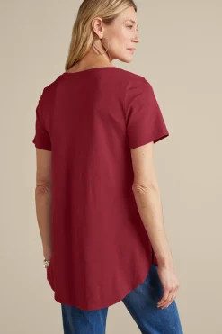 Discount Soft Essential Supima Isabel Short Sleeve Tunic Tops|Tunics & Leggings