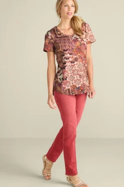 Discount Soft Essential Supima Isabel Short Sleeve Tunic Tops|Tunics & Leggings