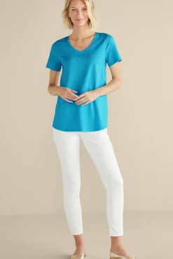 Discount Soft Essential Supima Isabel Short Sleeve Tunic Tops|Tunics & Leggings