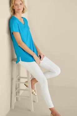 Discount Soft Essential Supima Isabel Short Sleeve Tunic Tops|Tunics & Leggings
