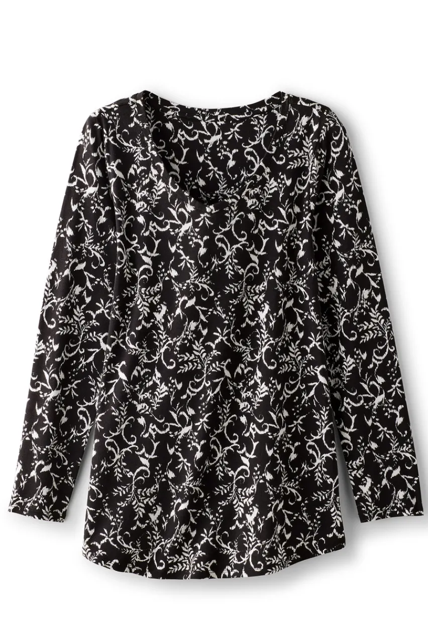 Online Soft Essential Supima Isabel Long Sleeve Tunic Tops