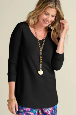 Online Soft Essential Supima Isabel Long Sleeve Tunic Tops