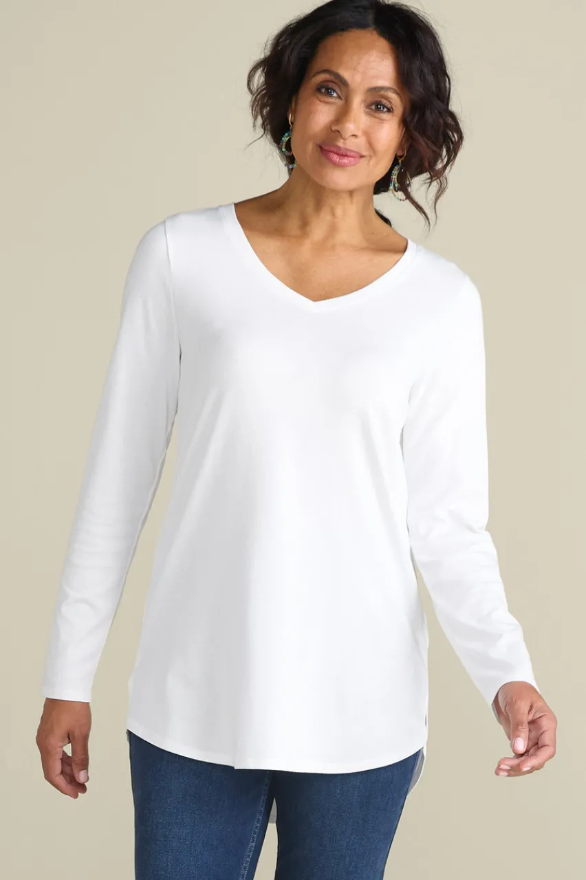 Online Soft Essential Supima Isabel Long Sleeve Tunic Tops