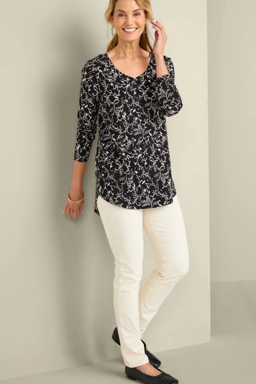 Online Soft Essential Supima Isabel Long Sleeve Tunic Tops