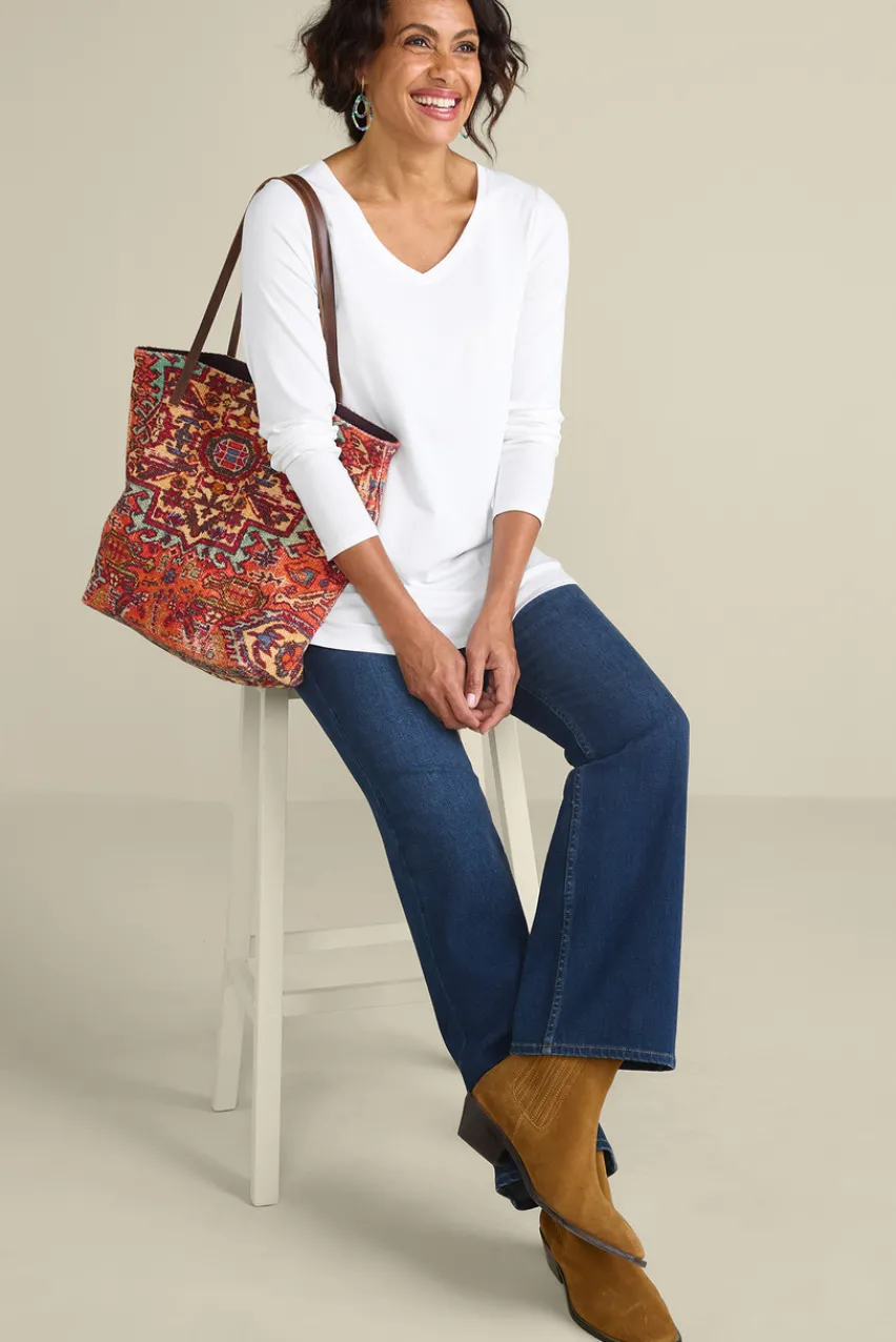 Online Soft Essential Supima Isabel Long Sleeve Tunic Tops