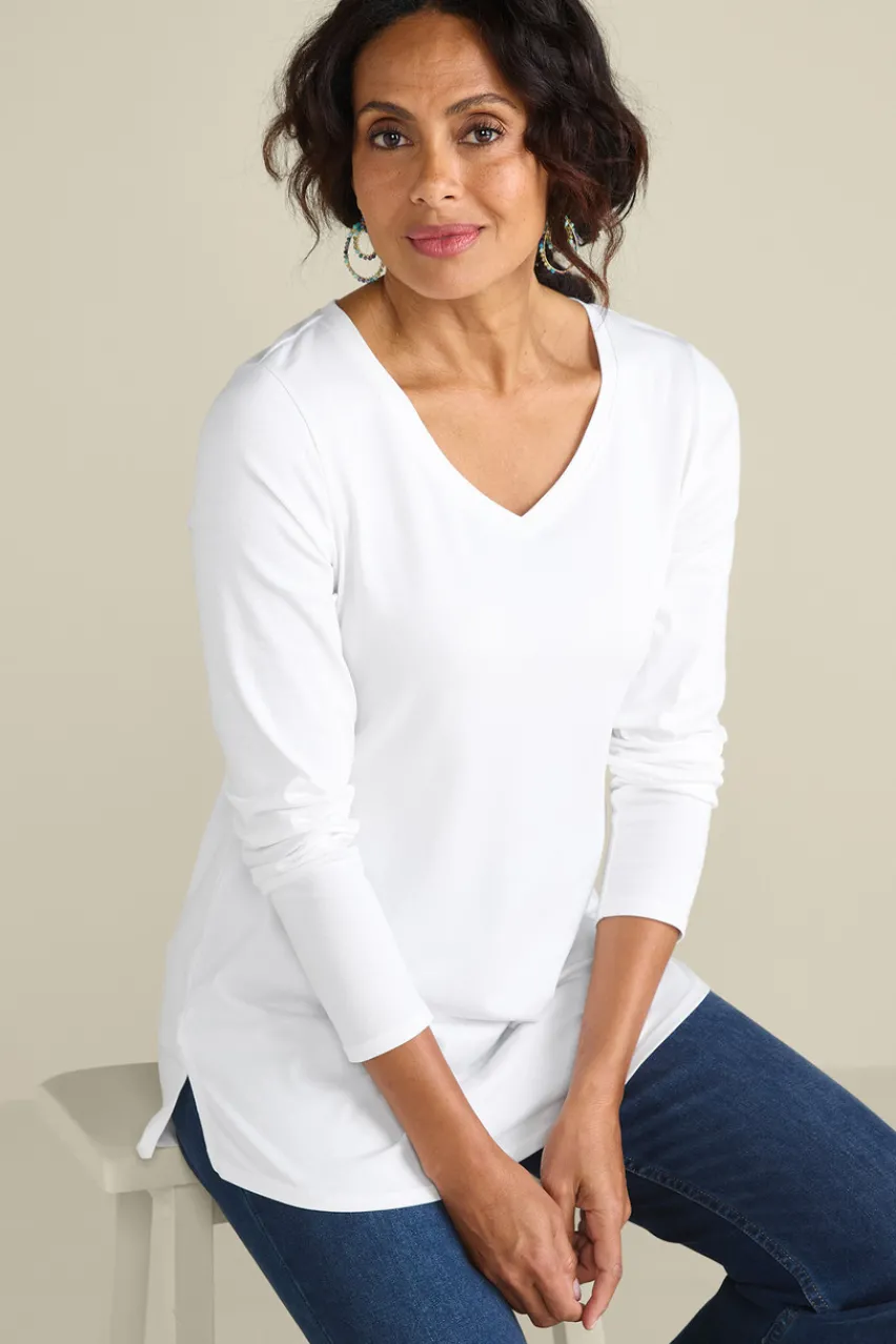 Online Soft Essential Supima Isabel Long Sleeve Tunic Tops