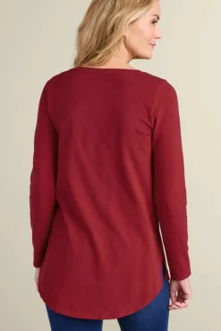 Online Soft Essential Supima Isabel Long Sleeve Tunic Tops