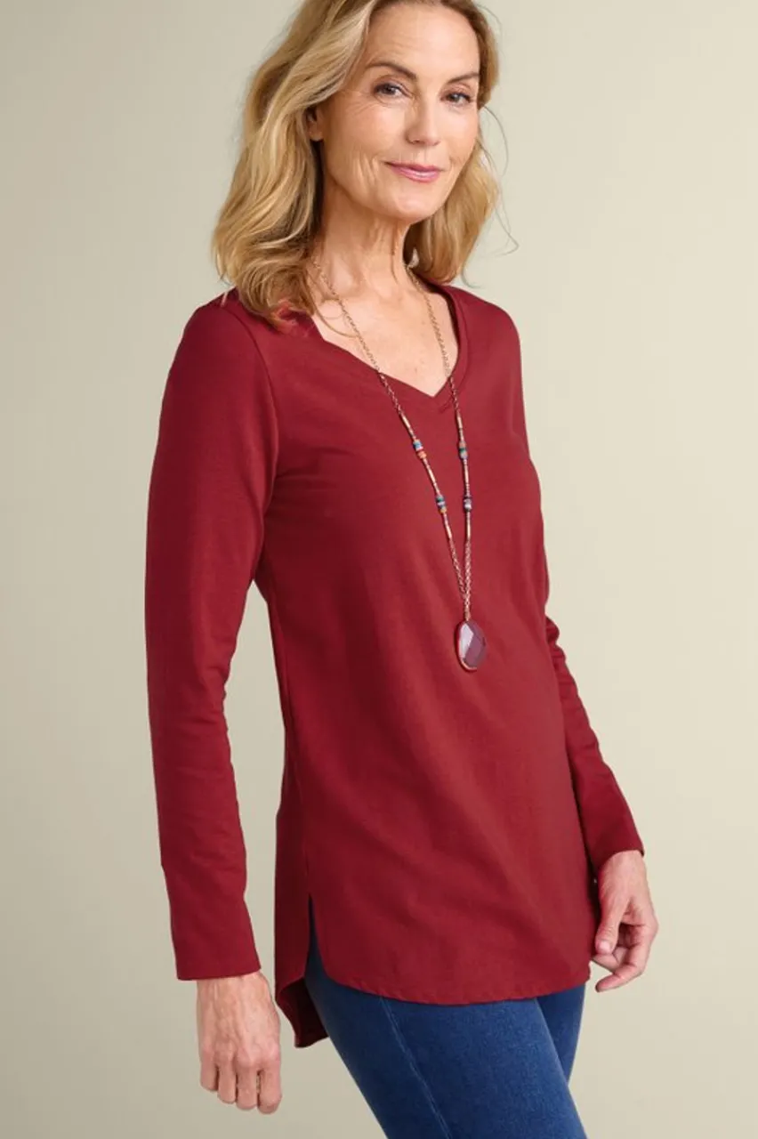 Online Soft Essential Supima Isabel Long Sleeve Tunic Tops