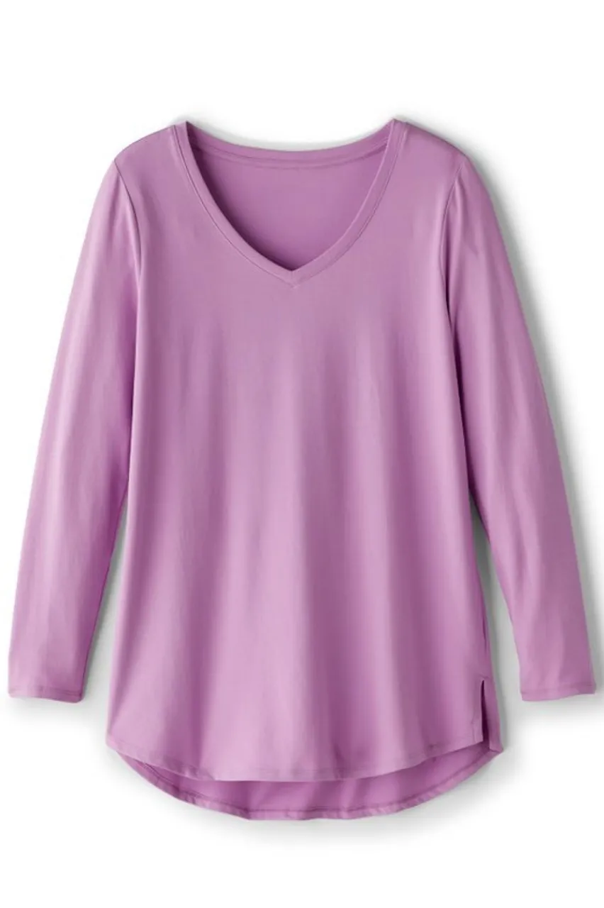 Online Soft Essential Supima Isabel Long Sleeve Tunic Tops