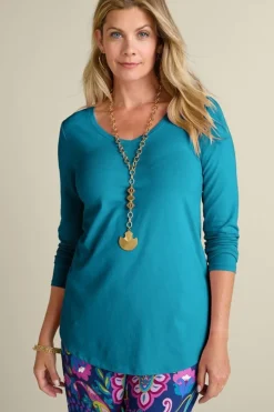 Online Soft Essential Supima Isabel Long Sleeve Tunic Tops