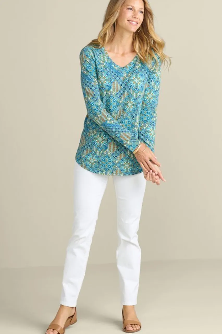 Online Soft Essential Supima Isabel Long Sleeve Tunic Tops