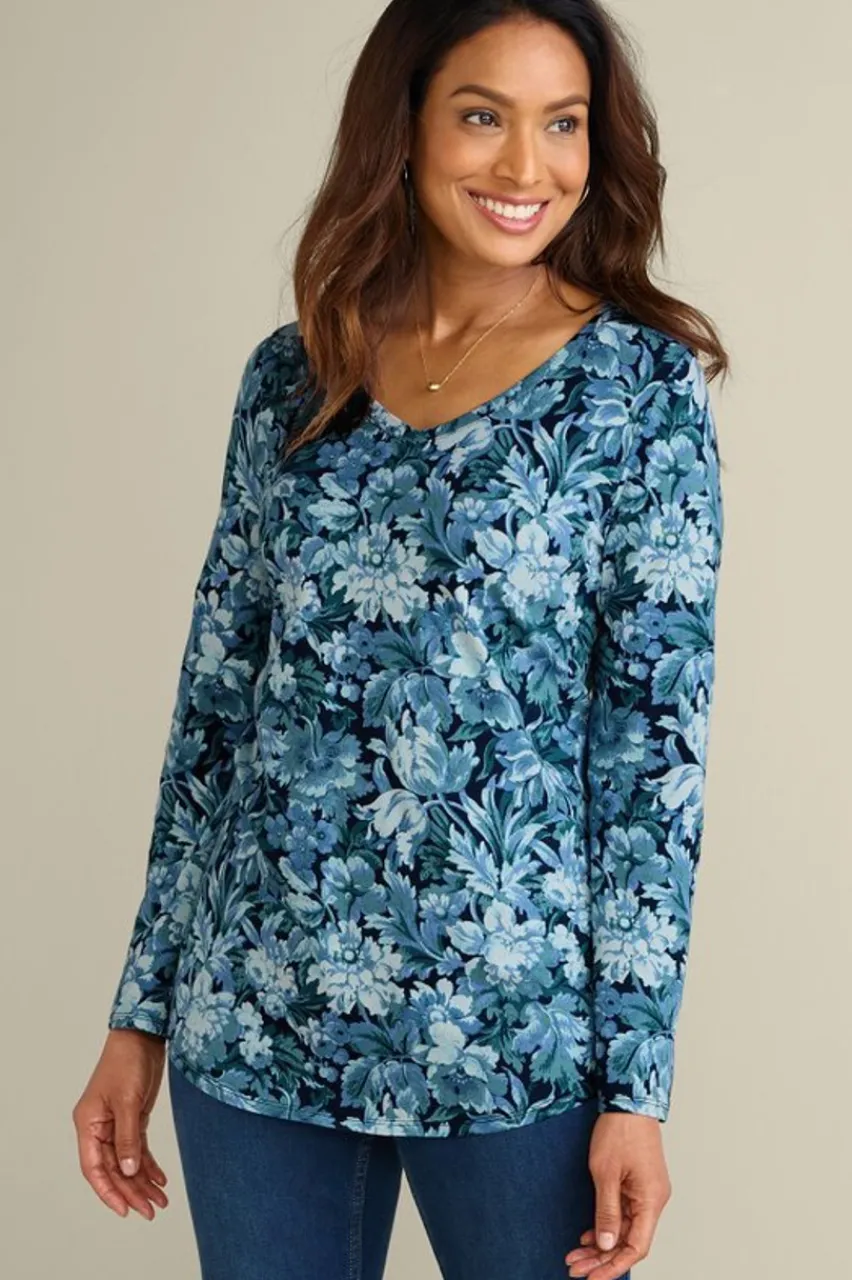 Online Soft Essential Supima Isabel Long Sleeve Tunic Tops