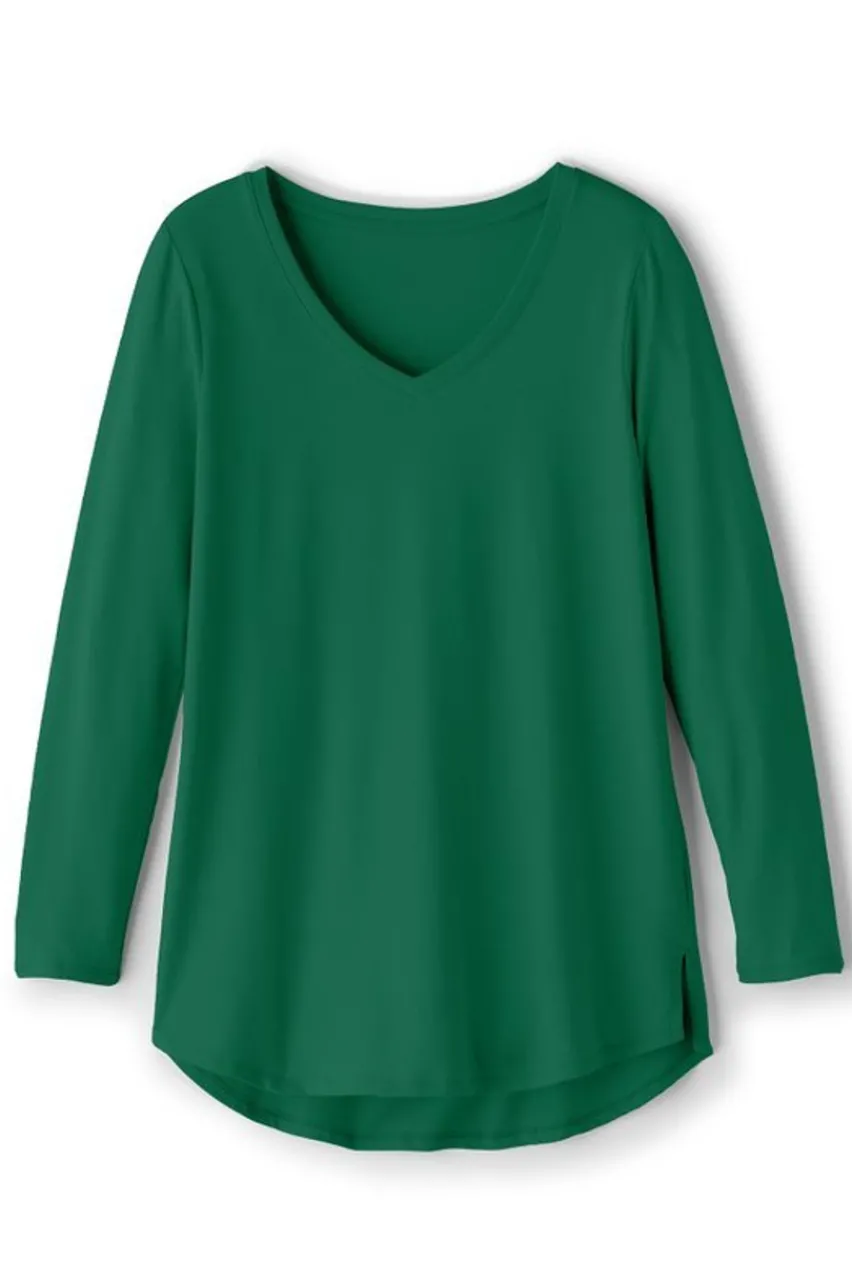 Online Soft Essential Supima Isabel Long Sleeve Tunic Tops