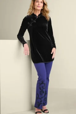 Sale Tai Velvet Tunic Tops