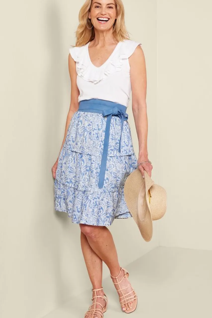 Clearance Talisa Linen Blend Skirt Skirts