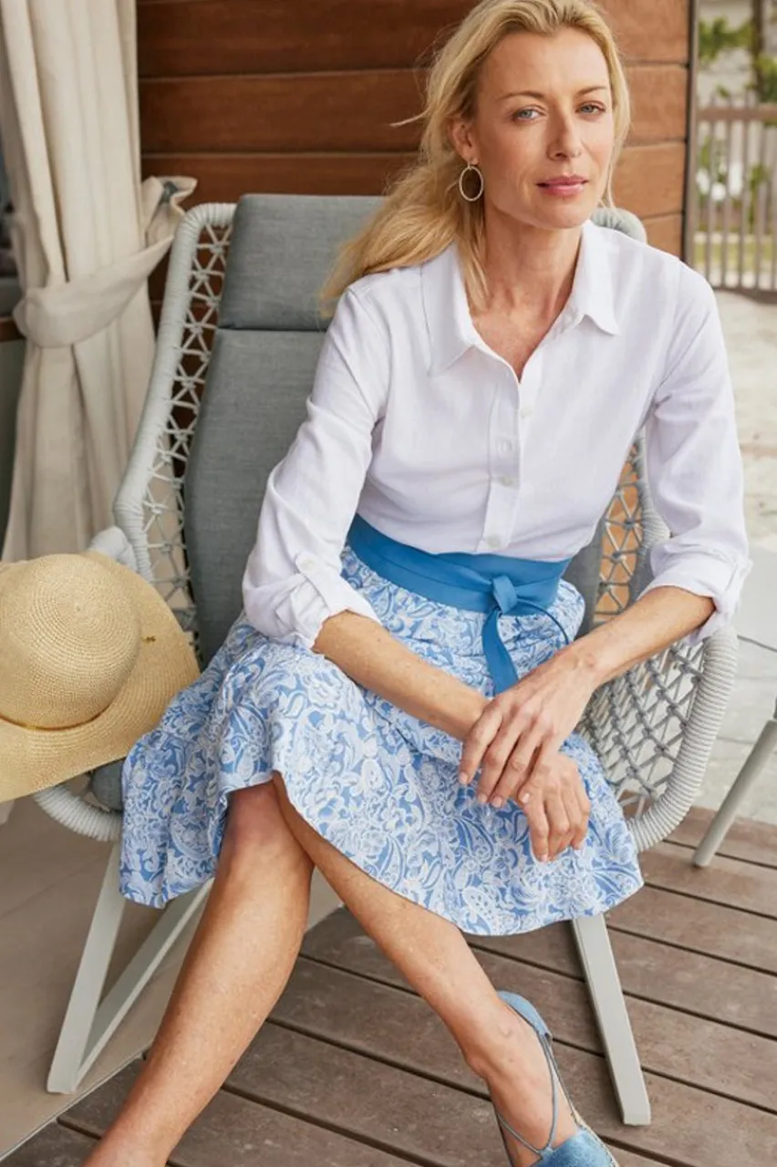 Clearance Talisa Linen Blend Skirt Skirts