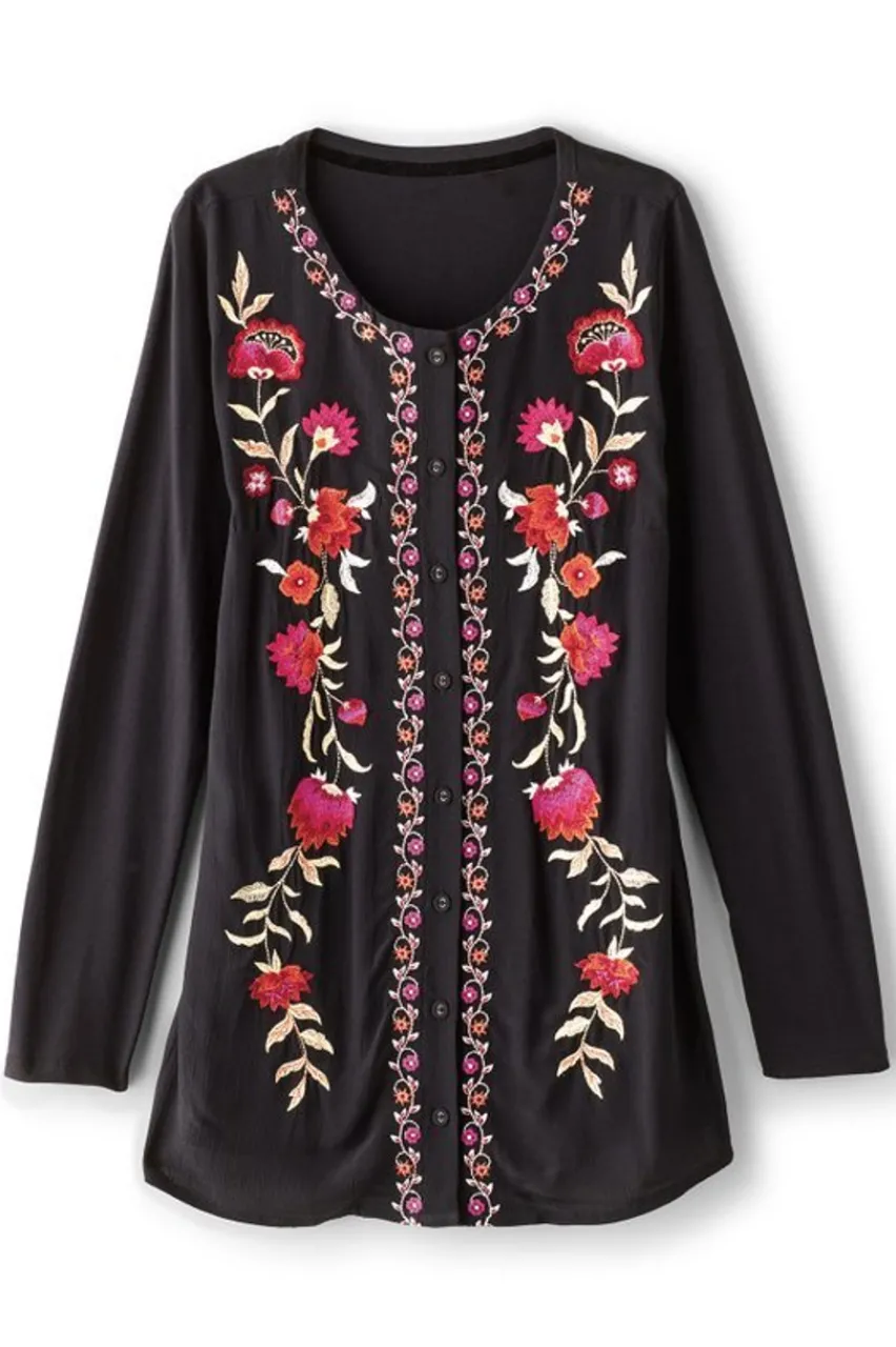 Clearance Talulla Embroidered Tunic Tops