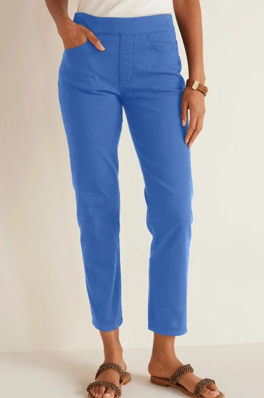 New The Ultimate Denim Pull-On Crop Jeans