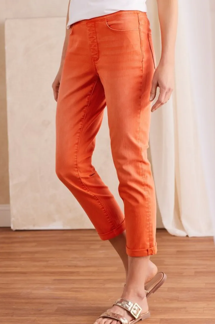 New The Ultimate Denim Pull-On Crop Jeans