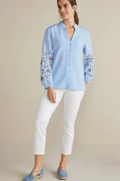 New Titania Embroidered Top Tops