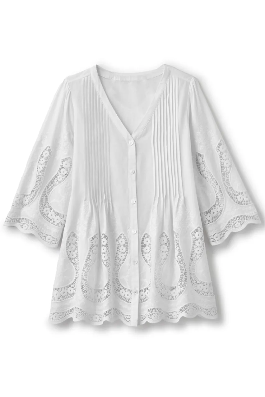 New Trella Eyelet Top Tops