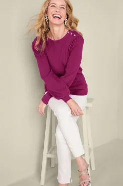 Best Tyla Button Shoulder Sweater Tops|Sweaters & Cardigans