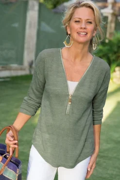 New Valentina Zip Sweater Tops|Sweaters & Cardigans