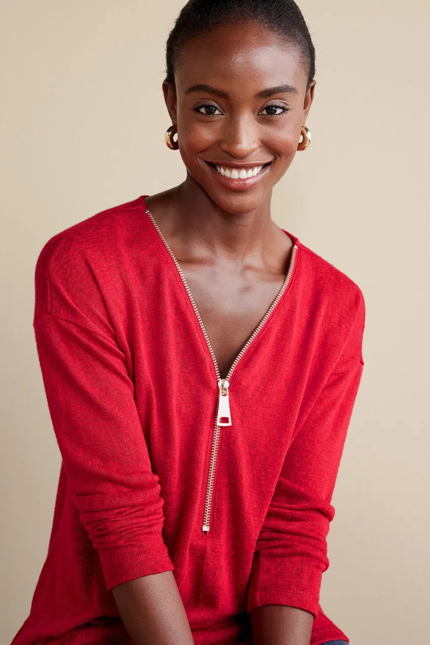 New Valentina Zip Sweater Tops|Sweaters & Cardigans