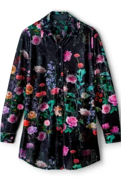 Velvet Boyfriend Tunic Shirt Tops|Tunics & Leggings