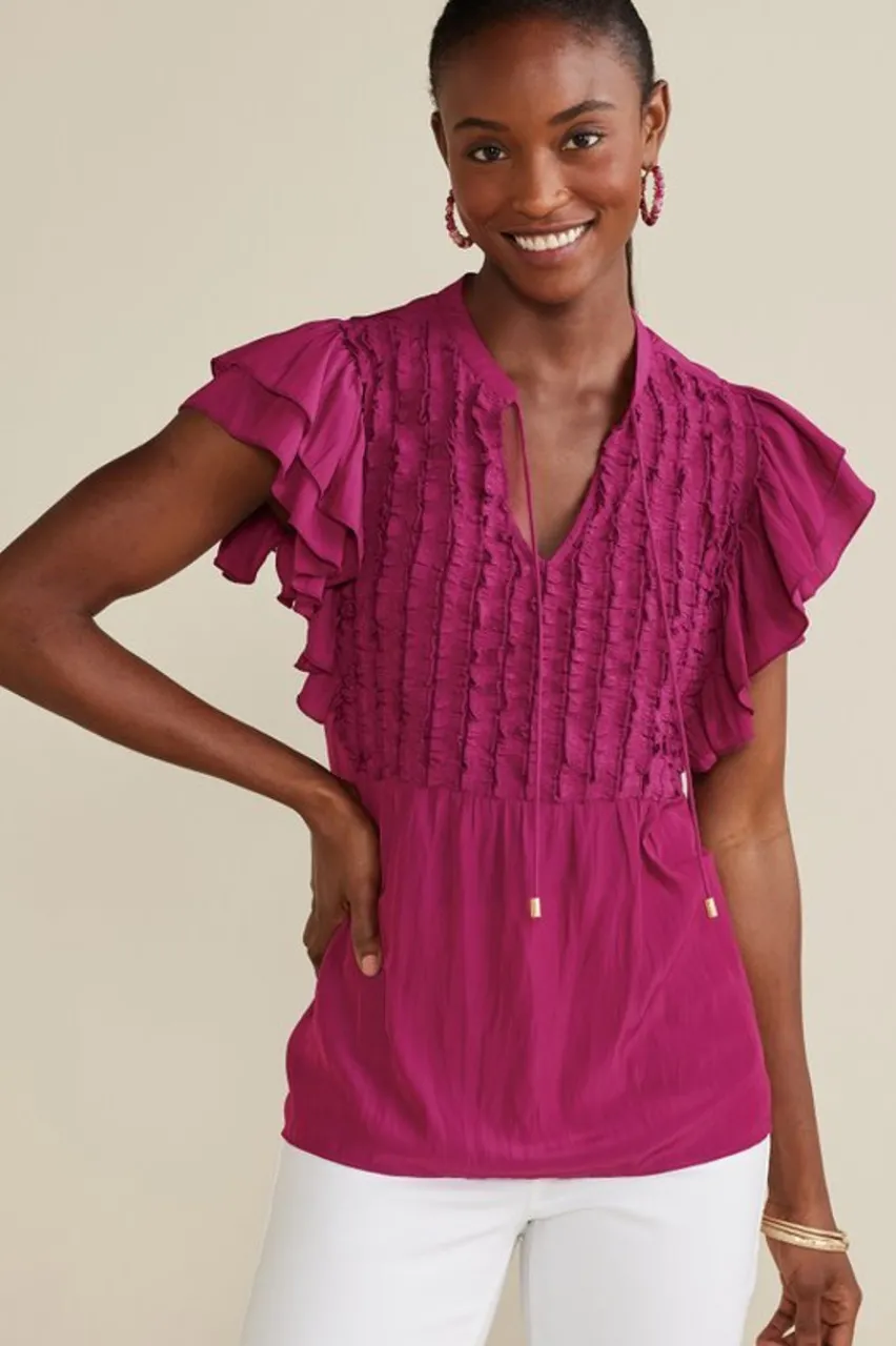 Online Victoria Ruffle Tunic Tops