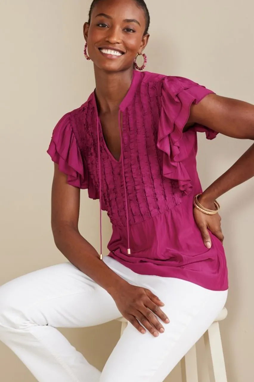 Online Victoria Ruffle Tunic Tops