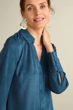 Outlet Vida Faux Suede Tunic Tops