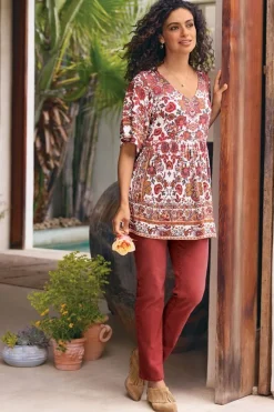 Best Vina Short Sleeve Tunic Tops|Tunics & Leggings