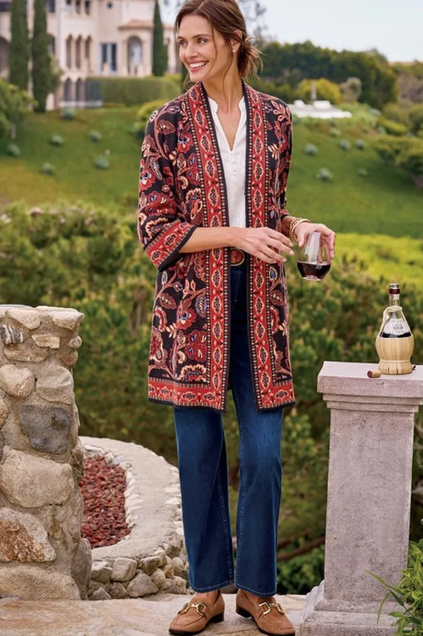 Online Vitrine Jacquard Cardigan Tops|Sweaters & Cardigans