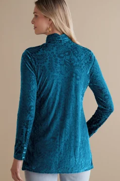 Sale Walden Velvet Turtleneck Tops