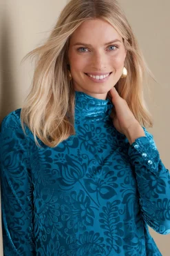 Sale Walden Velvet Turtleneck Tops